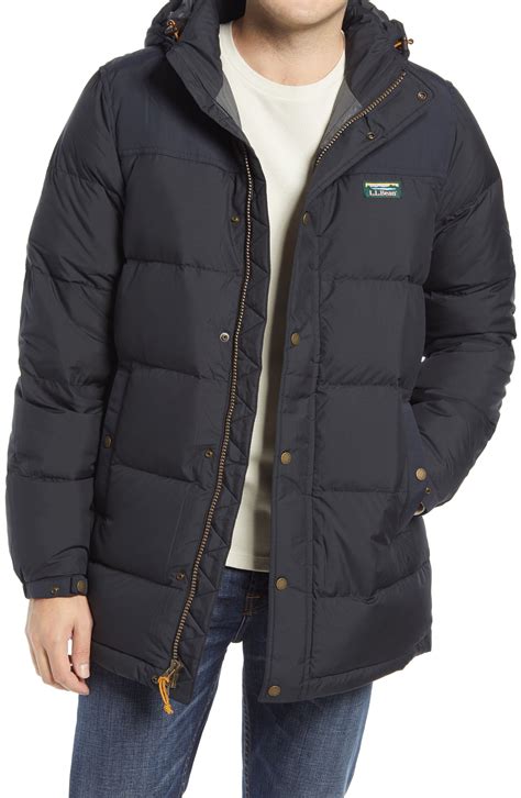 Men's Mountain Classic Puffer Hooded Jacket. ★★★★★★★★★★. 193 Reviews. | Write a Review. $119.00. Get 15% Off today's purchase upon approval of the L.L.Bean Mastercard. Learn More. Color $119.00: Dark Pine.